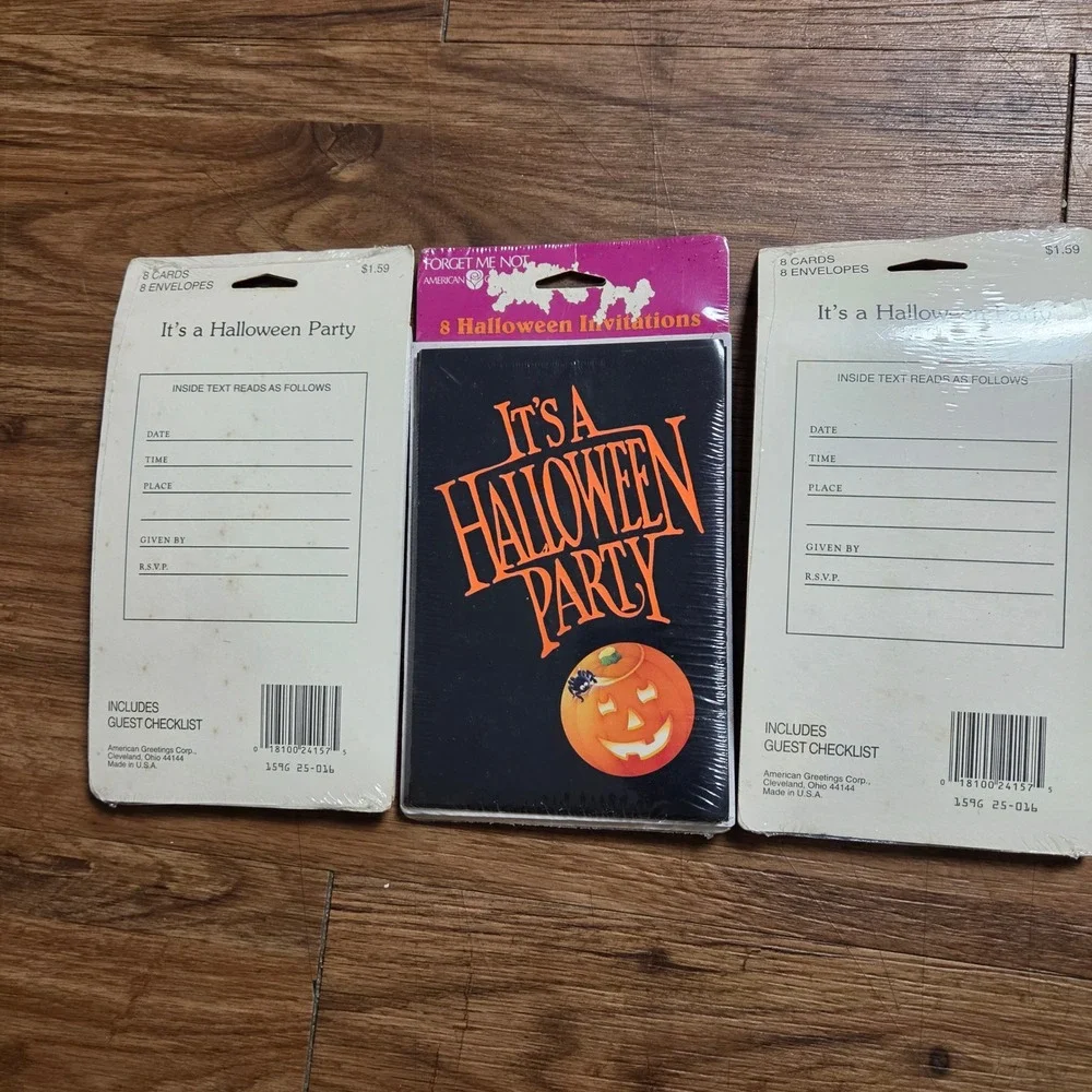 Vintage American Greetings Halloween Party Invitations 24 Pieces Jack O Lantern